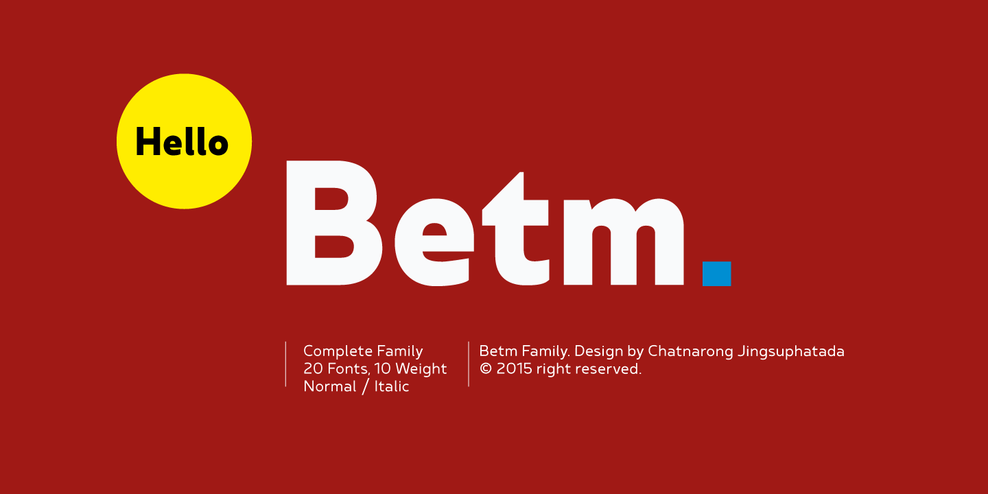 Betm Font preview